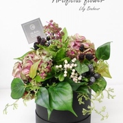 ハイドランジアボックスフラワー￥7,800（税込）※箱の直径15㎝